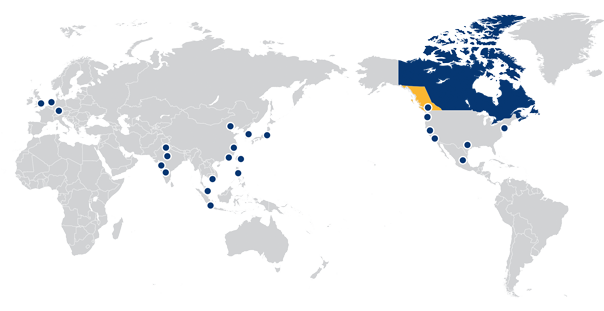 卑詩省貿易與投資局在26個地點設有代表處。我們的團隊促進貿易、外國直接投資和其他投資機會,提供有關在加拿大不列顛哥倫比亞省開展業務以及從不列顛哥倫比亞省向主要市場出口的見解。